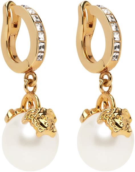 versace choket|versace gold label earrings.